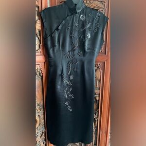 COPY - Vintage 1960s Custom Made Cheongsam Asian Dress small.
